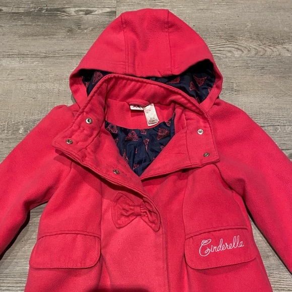 Disney Princess Cinderella Pea Coat Jacket Girls Size 6 - Picture 3 of 4